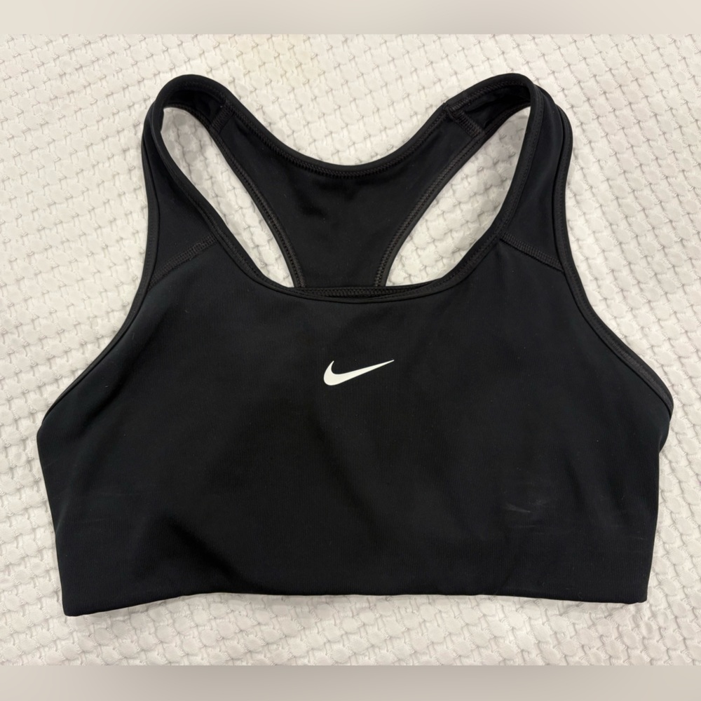 Nike Dri-Fit Sports Bra Black Racerback Size Small Medium Support